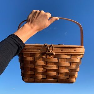 Longaberger covered basket